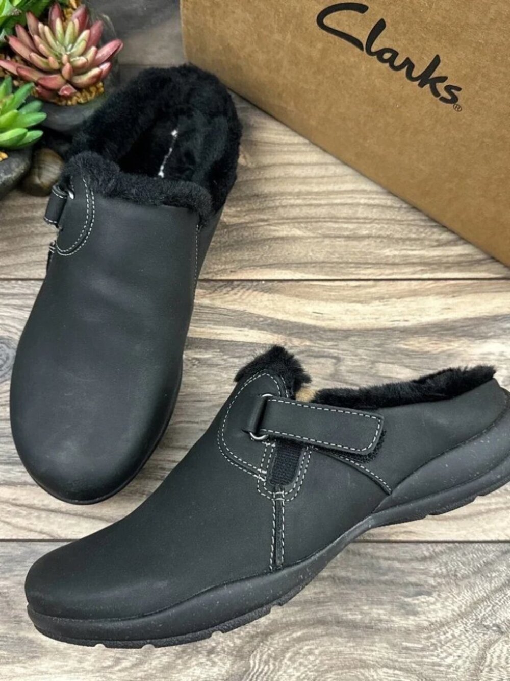 Clarks Women's Slip On Roseville Lined Clogs 11W New